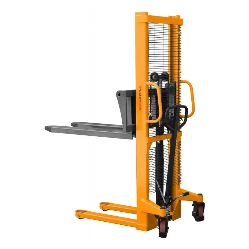 Gerbeur manuel charge 1000kg – Hauteur levage 1600mm fourches réglables – Image 3