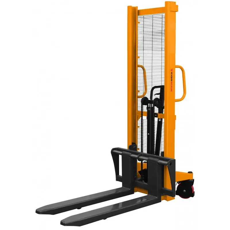 Gerbeur manuel charge 1000kg – Hauteur levage 1600mm fourches réglables